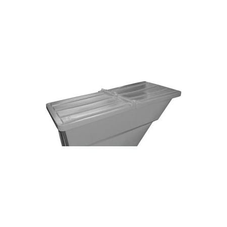 Hinged Lid For 11/5 Cu. Yd., Plastic Self-Dumping Hopper, Gray